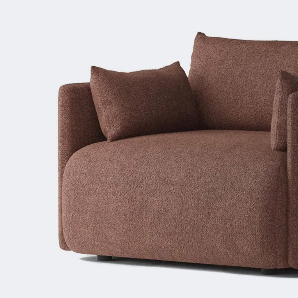 CozyChic Burgundy Boucle Accent Sofa