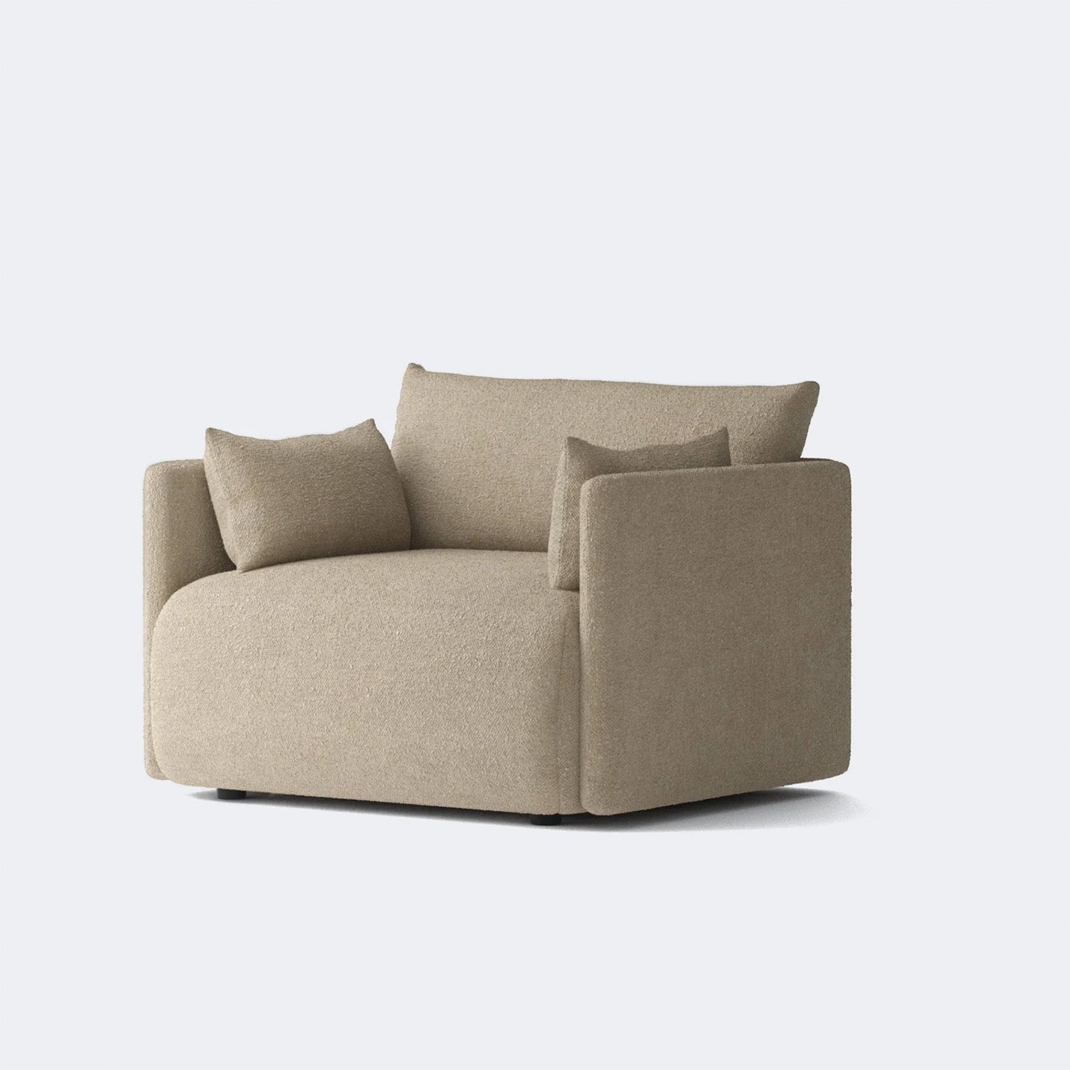 CozyChic Sand Boucle Accent Sofa