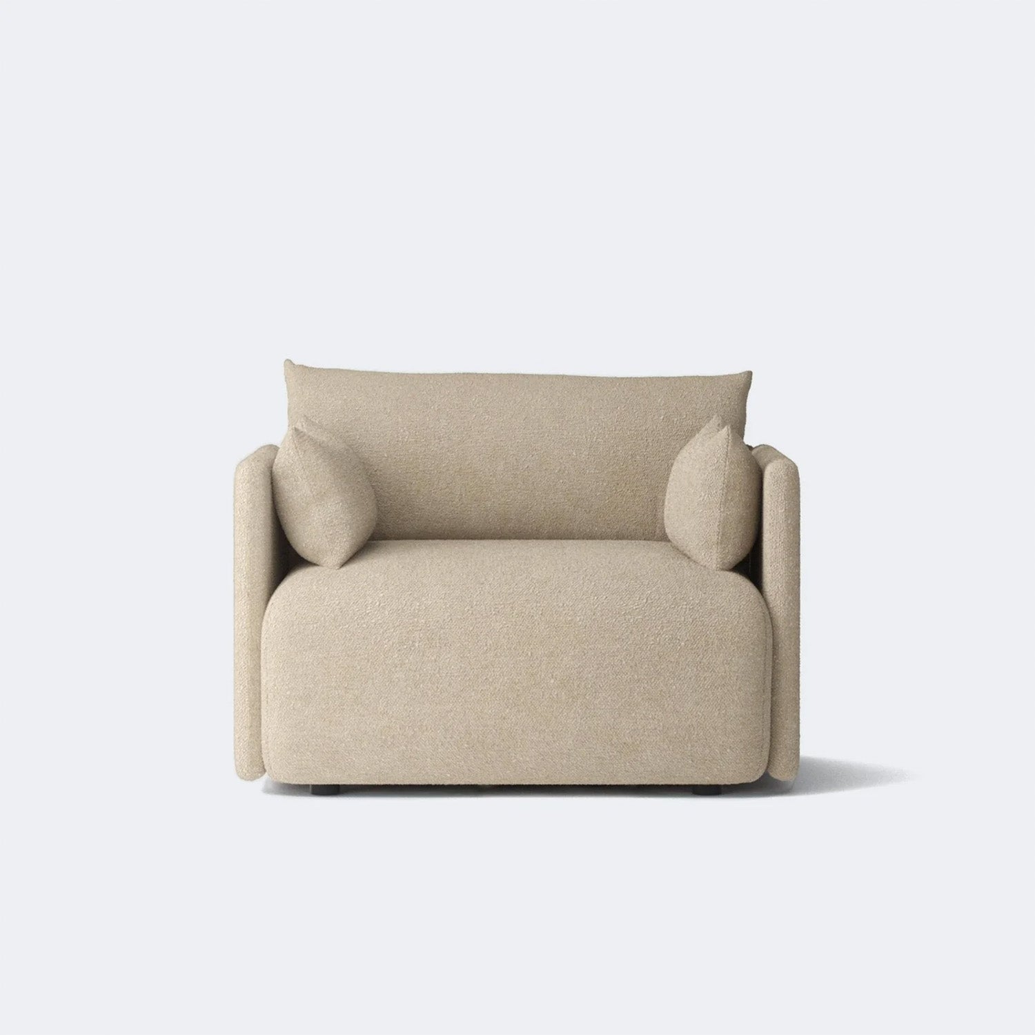 CozyChic Sand Boucle Accent Sofa