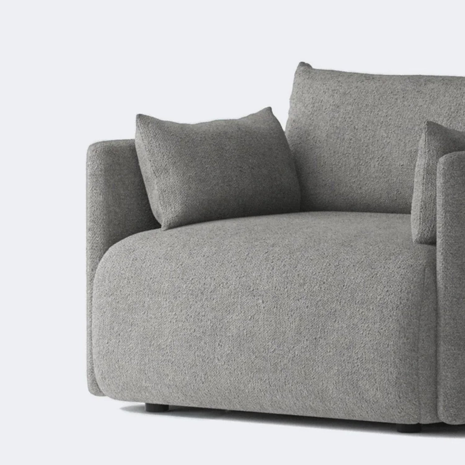 CozyChic Grey Boucle Accent Sofa