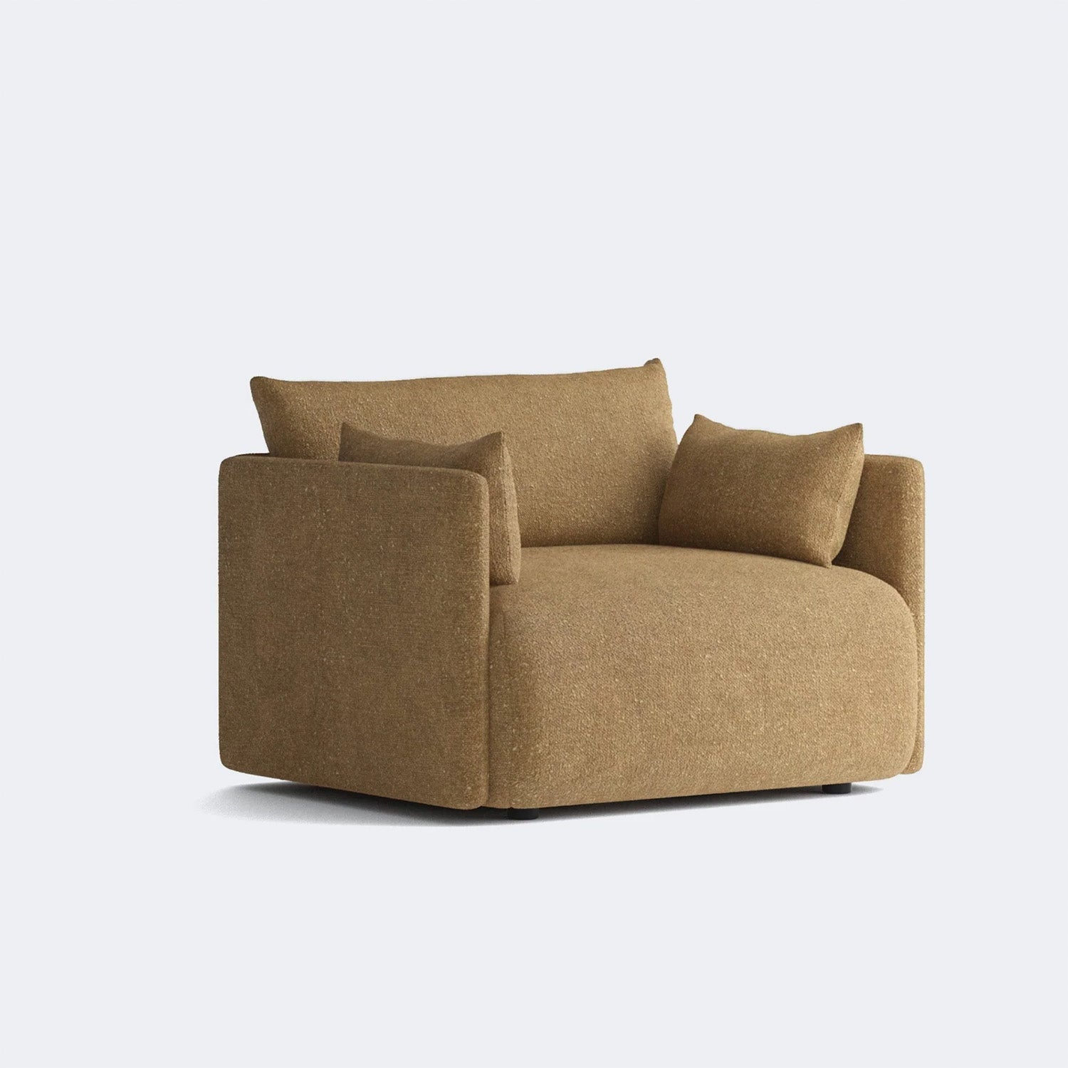 CozyChic Mustard Boucle Accent Sofa