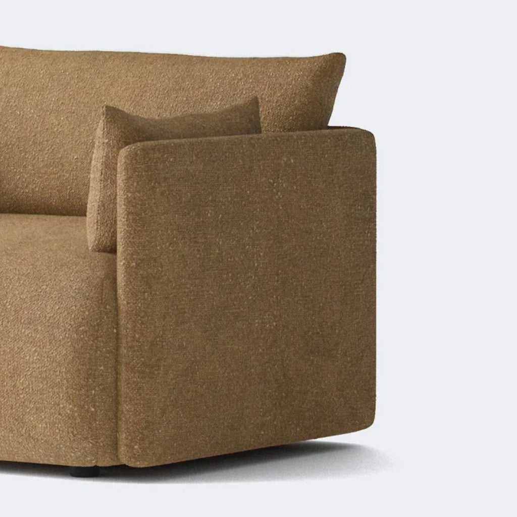 CozyChic Mustard Boucle Accent Sofa