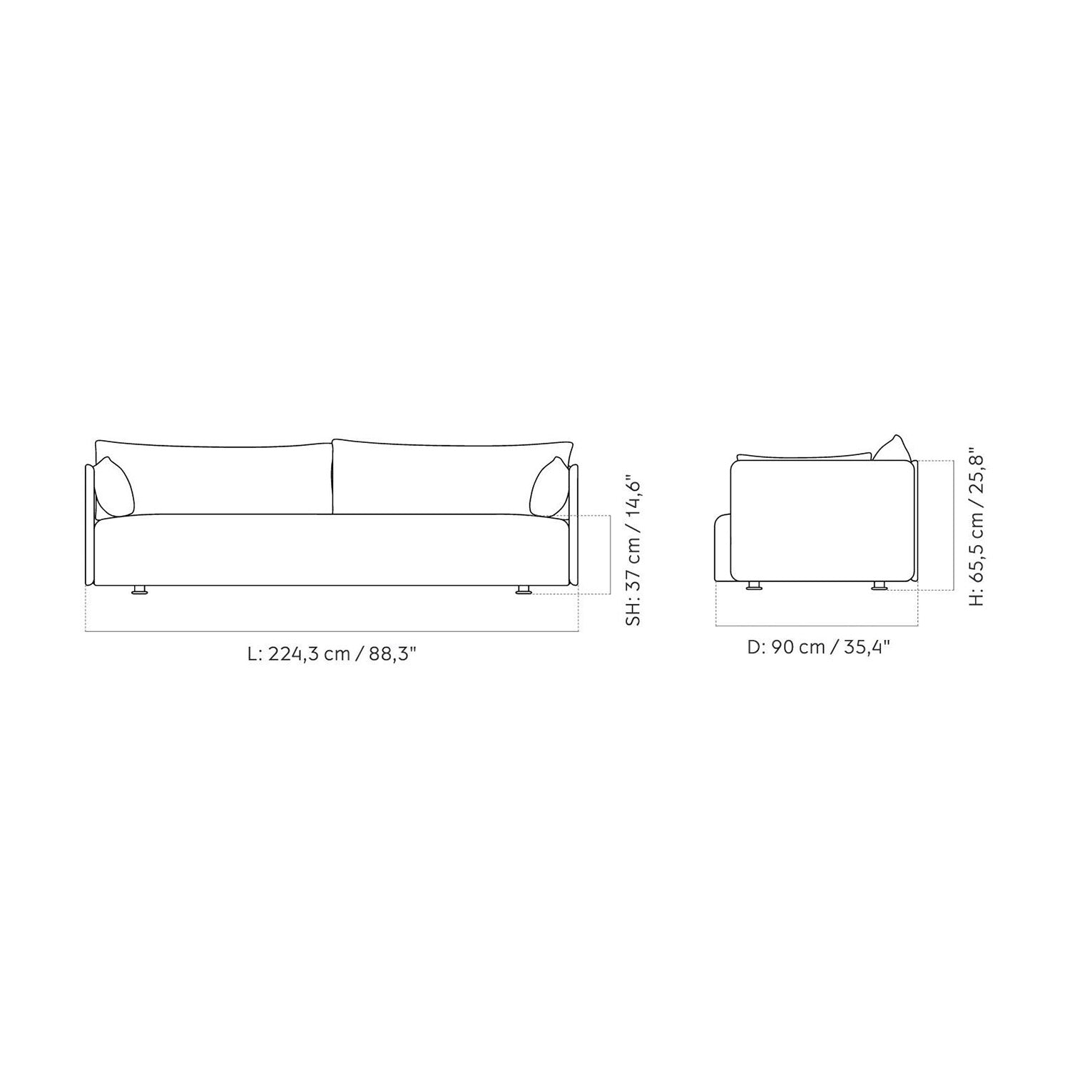 CozyChic Creme Boucle 3 Seater Sofa