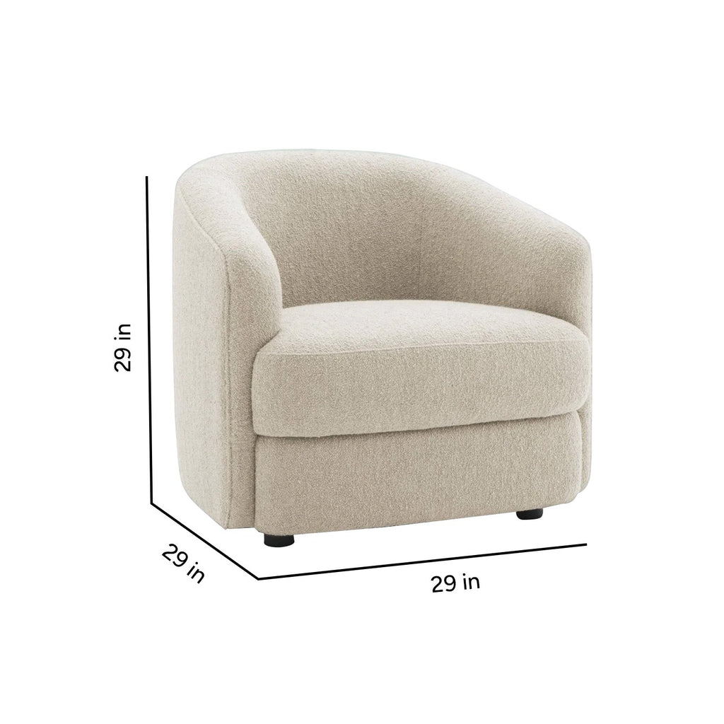 ElegantEnsemble Creme Boucle Sofa