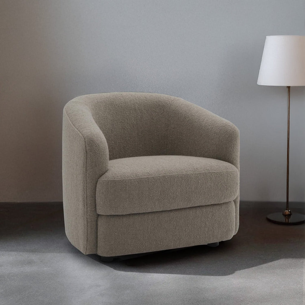 ElegantEnsemble Grey Boucle Sofa