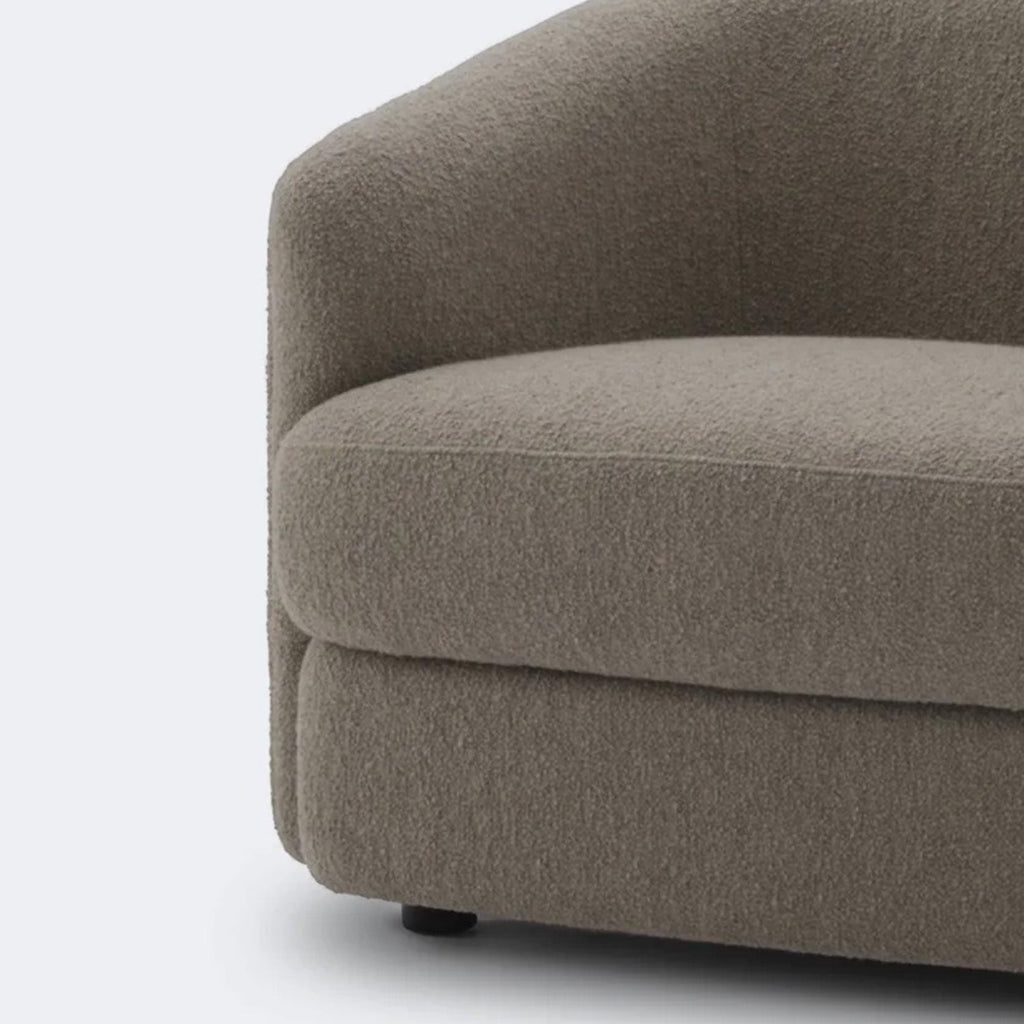 ElegantEnsemble Grey Boucle Sofa