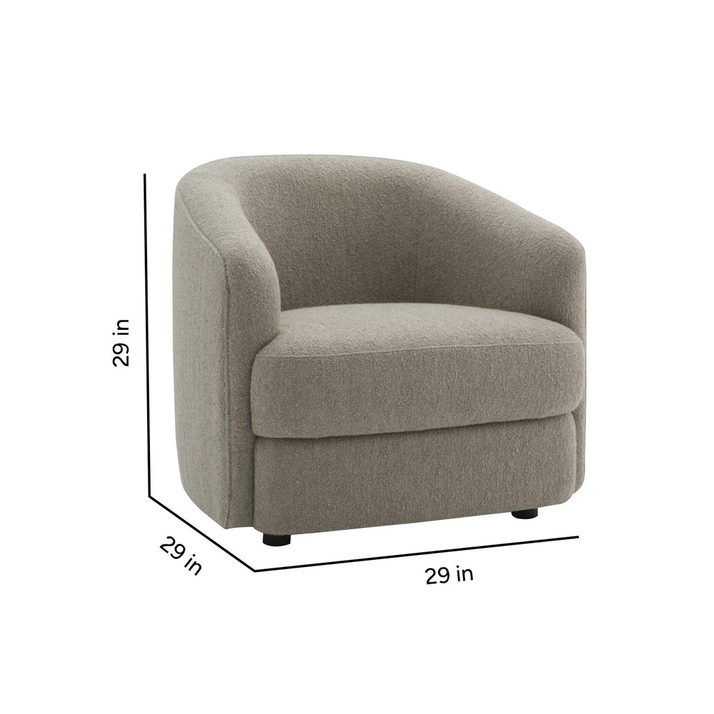 ElegantEnsemble Mouse Grey Boucle Sofa