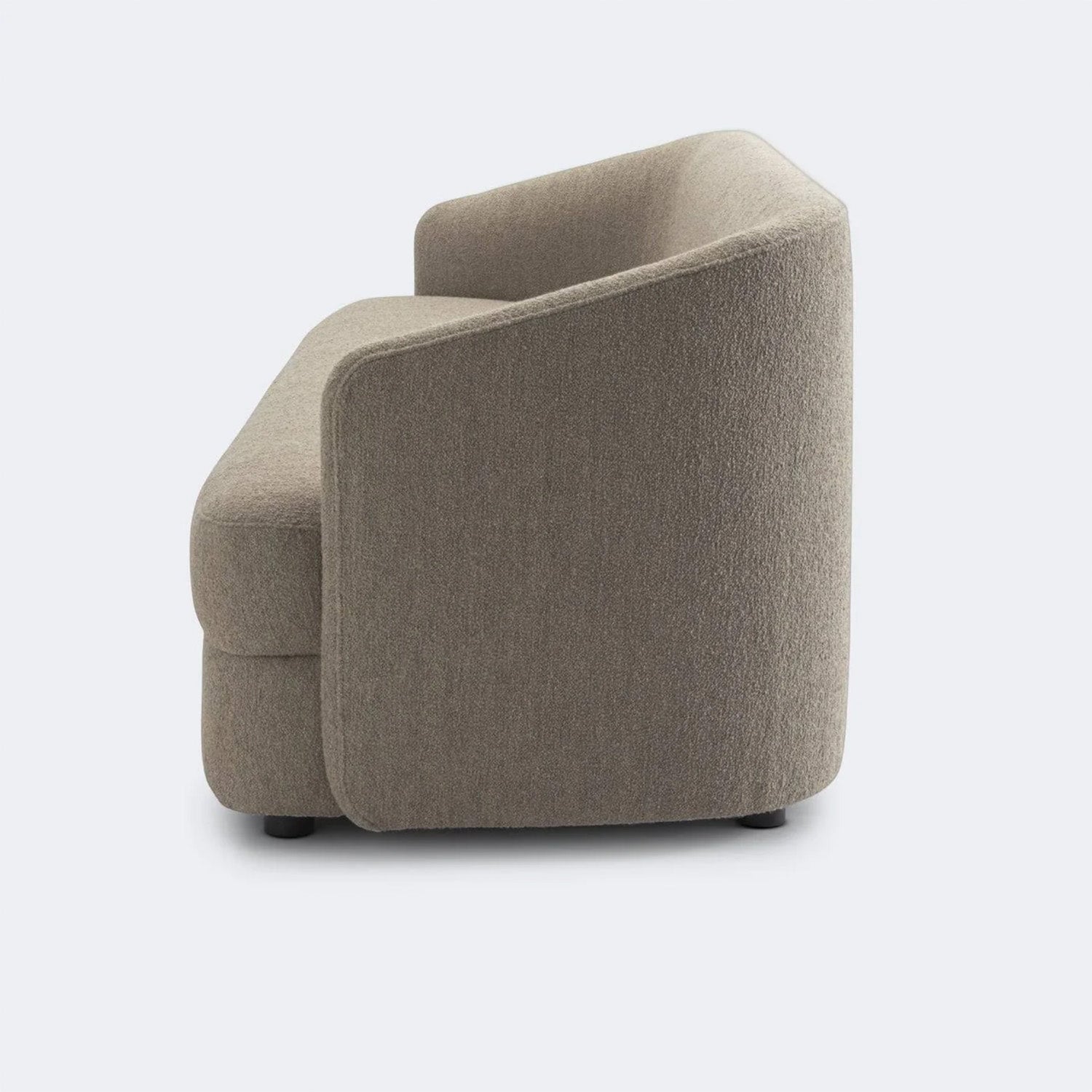 ElegantEnsemble Mouse Grey Boucle 3 Seater Sofa