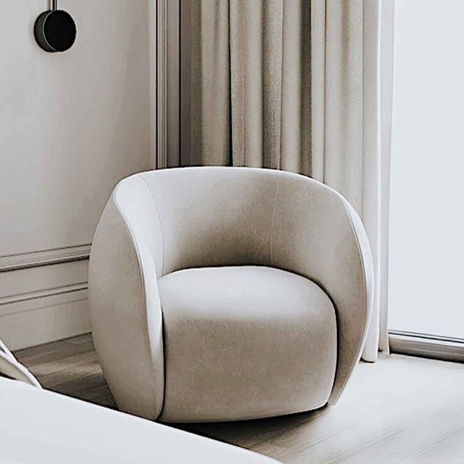 ElegantEnsemble Single Seater Sofa Beige