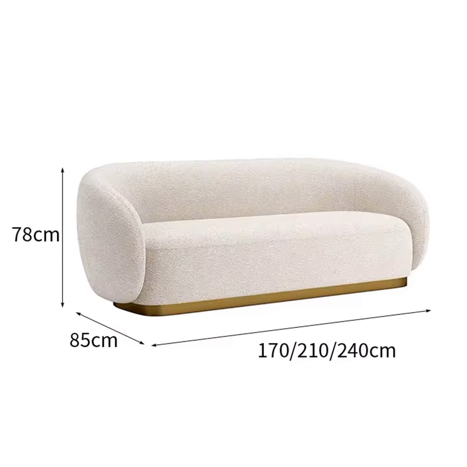 ElegantEnsemble 3 Seater Sofa
