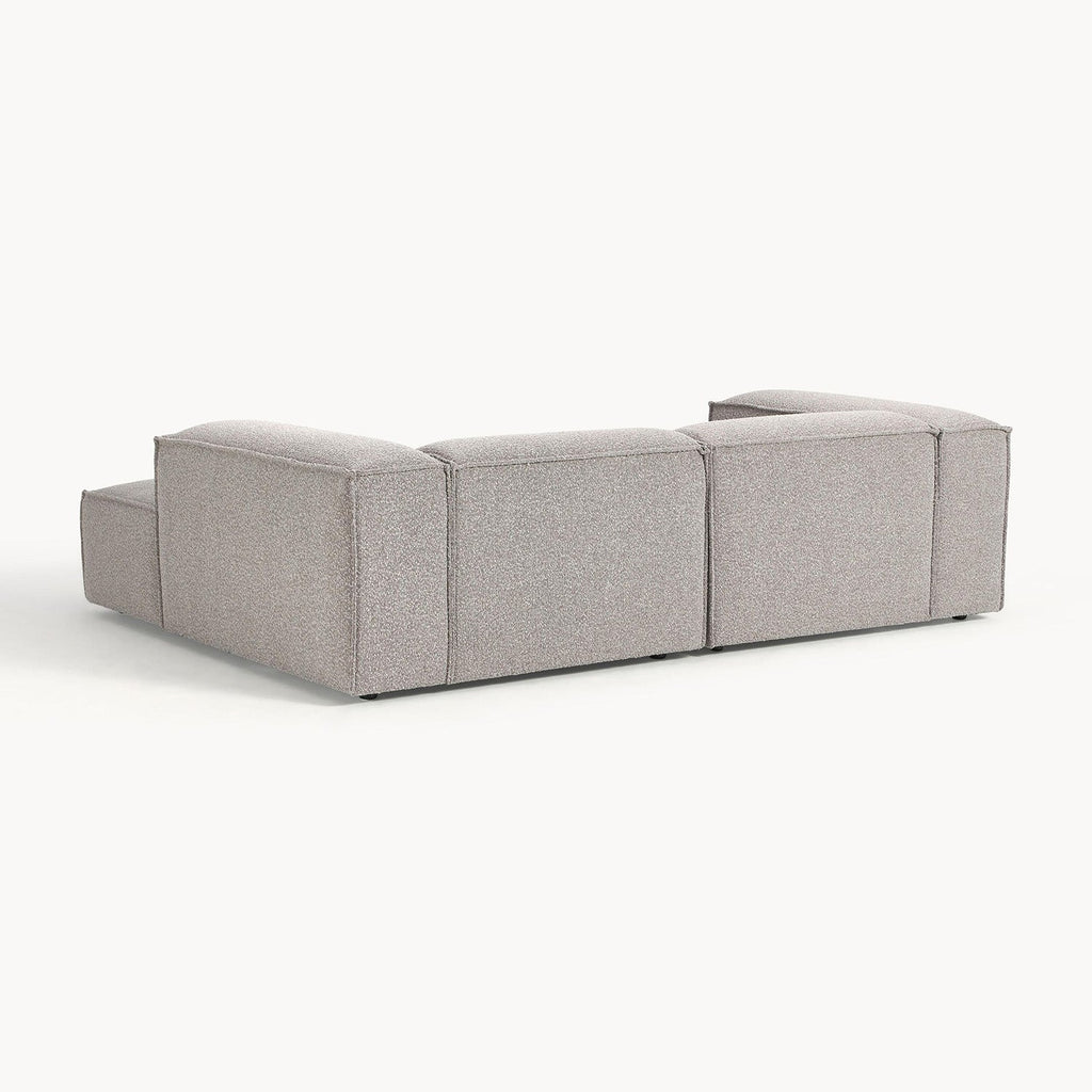 ElegantEdge 2 Seater Boucle Comfortable Dark Grey L Shaped Sofa