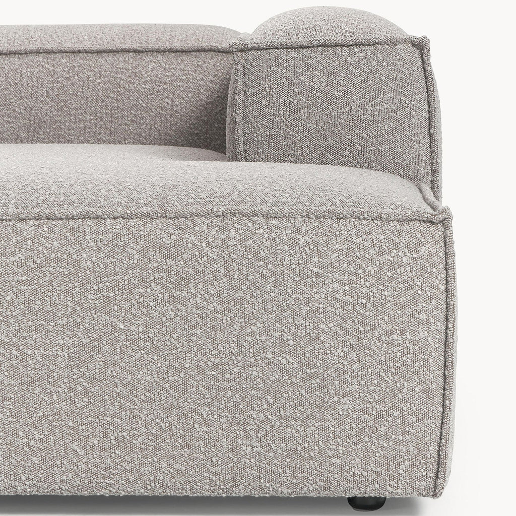 ElegantEdge 2 Seater Boucle Comfortable Dark Grey L Shaped Sofa