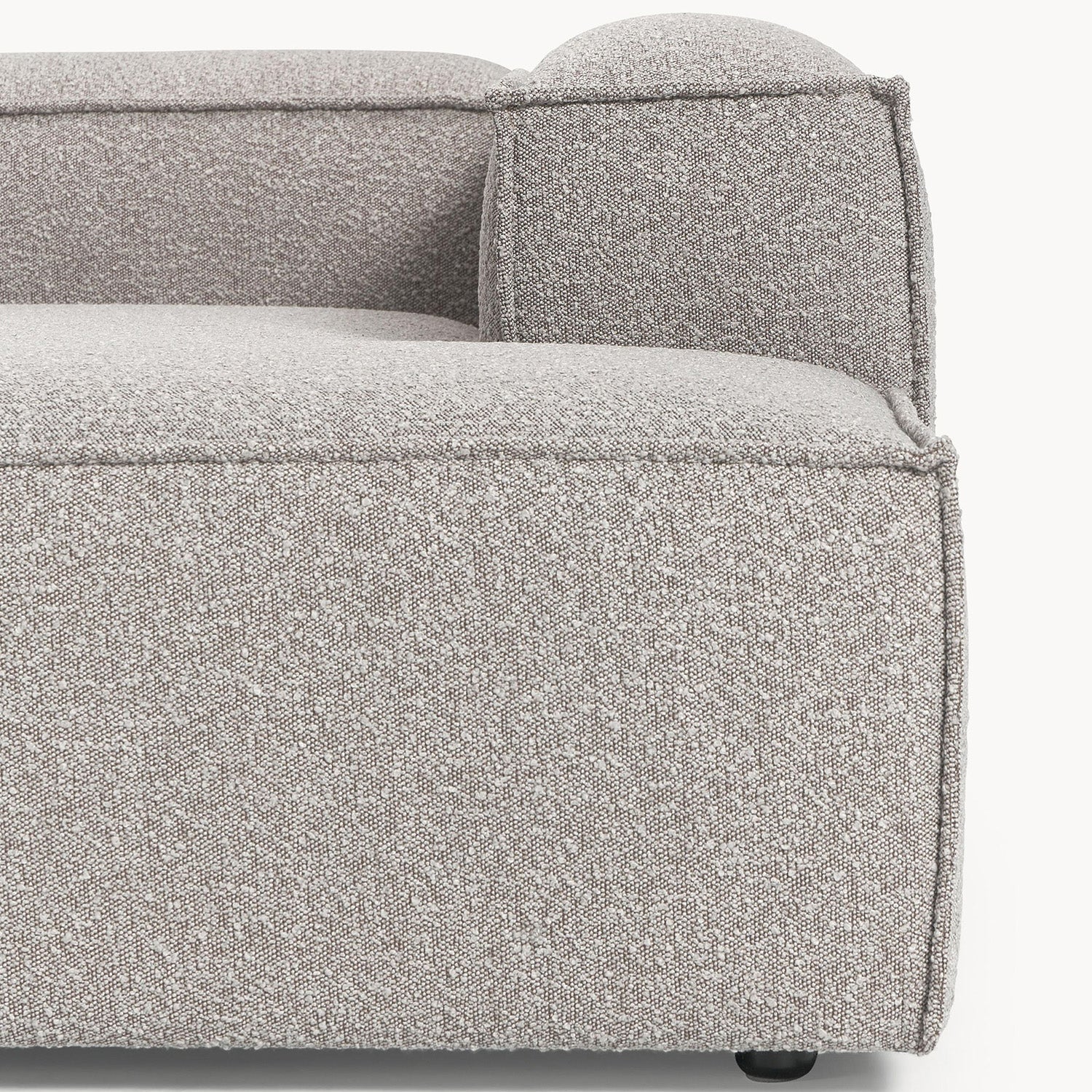 ElegantEdge 2 Seater Boucle Comfortable Dark Grey L Shaped Sofa