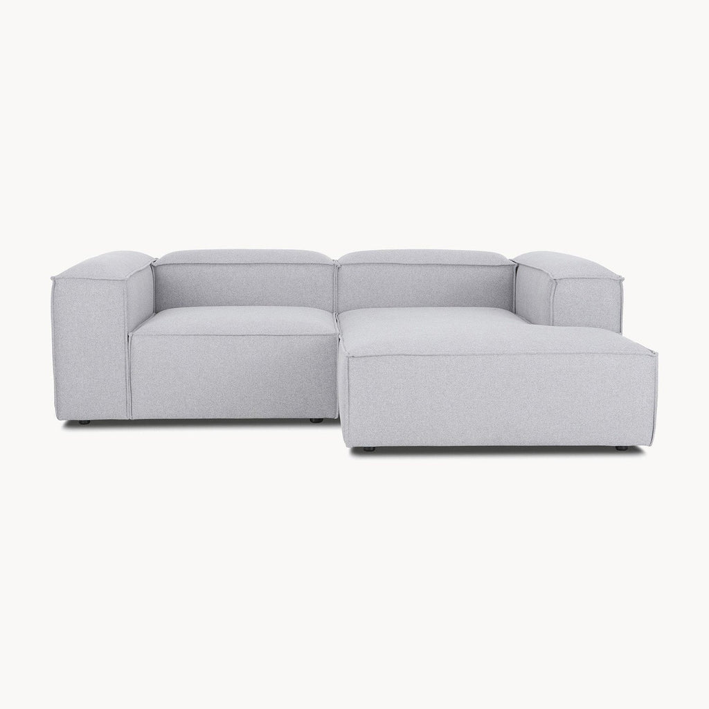 ElegantEdge 2 Seater Versatile, Comfortable Grey L Shaped Sofa