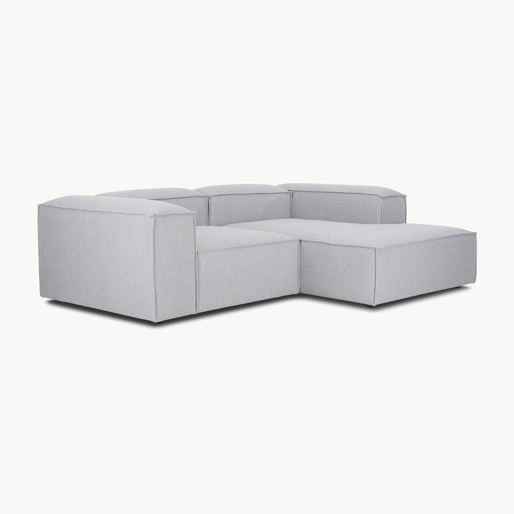 ElegantEdge 2 Seater Versatile, Comfortable Grey L Shaped Sofa