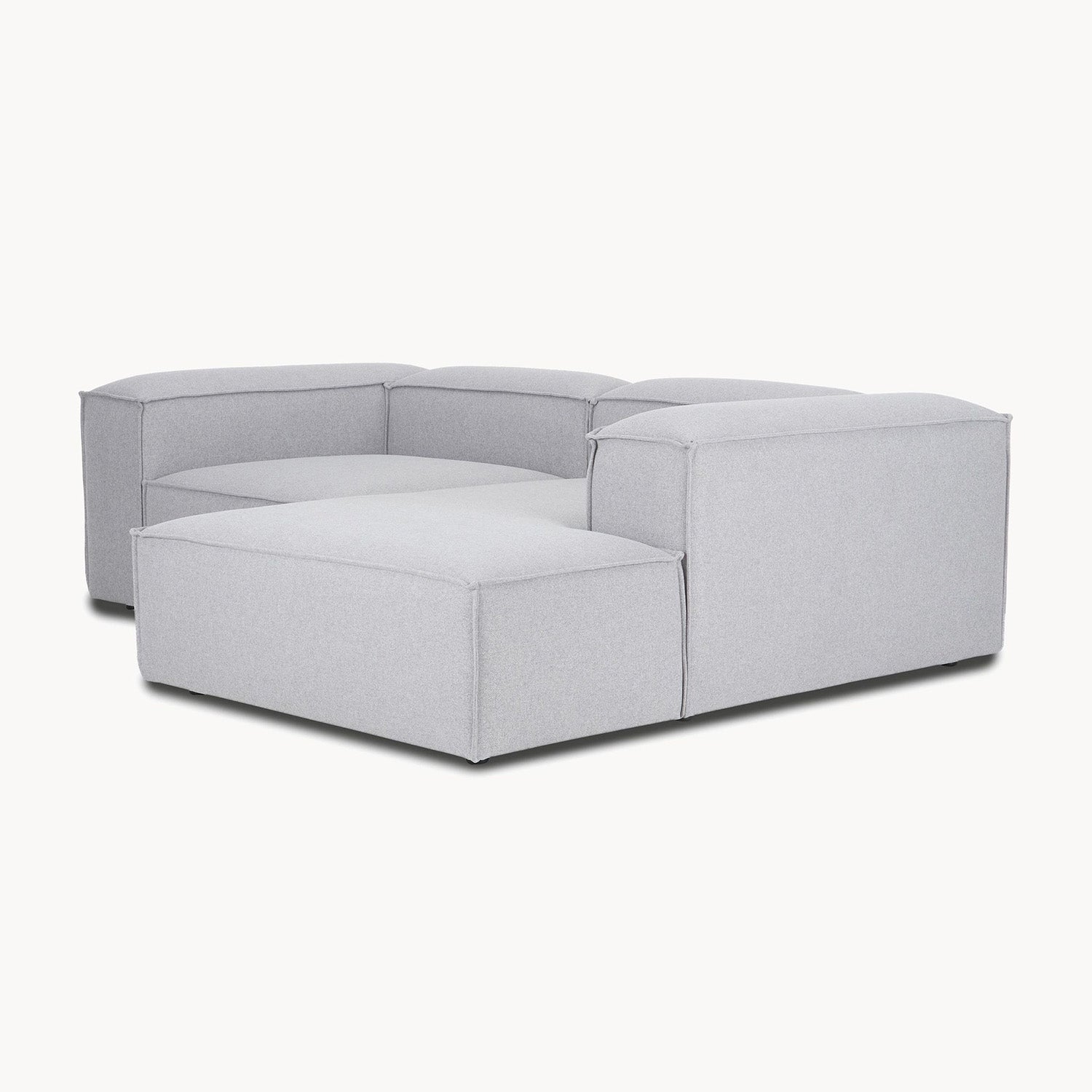 ElegantEdge 2 Seater Versatile, Comfortable Grey L Shaped Sofa
