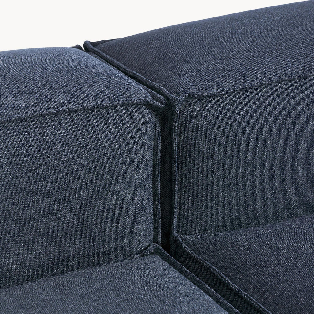 ElegantEdge 2 Seater Versatile, Comfortable Navy Blue L Shaped Sofa