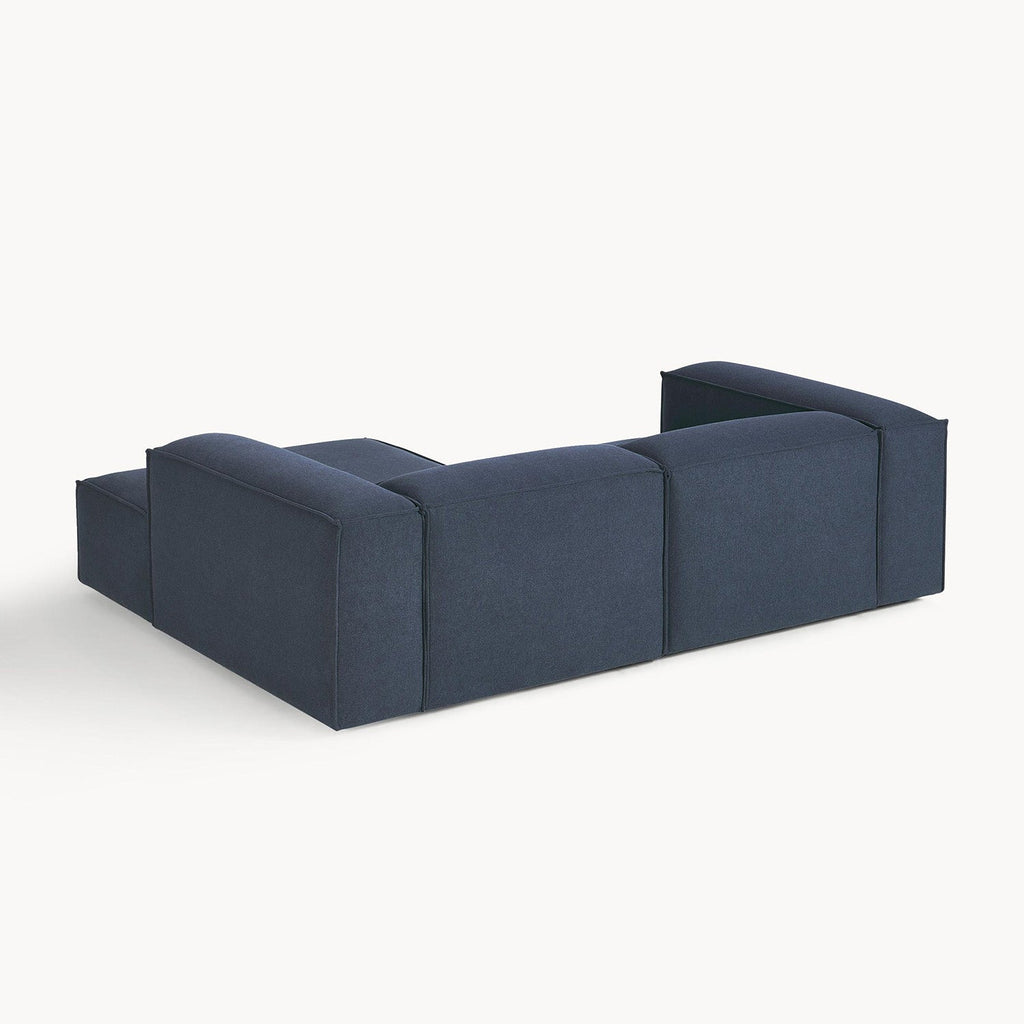 ElegantEdge 2 Seater Versatile, Comfortable Navy Blue L Shaped Sofa