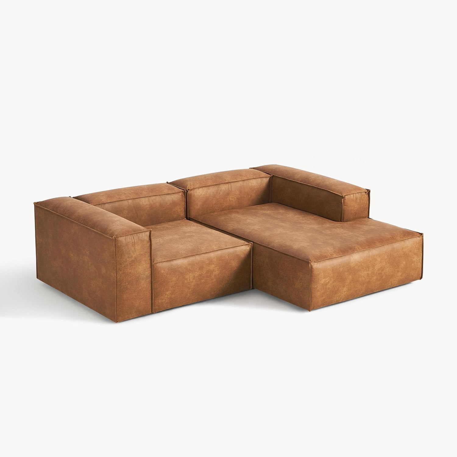 ElegantEdge 2 Seater Comfortable Faux Leather L Shaped Sofa