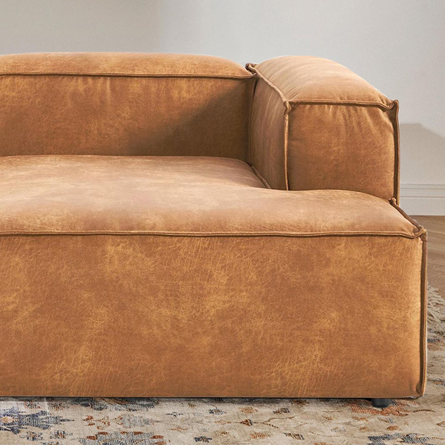 ElegantEdge 2 Seater Comfortable Faux Leather L Shaped Sofa