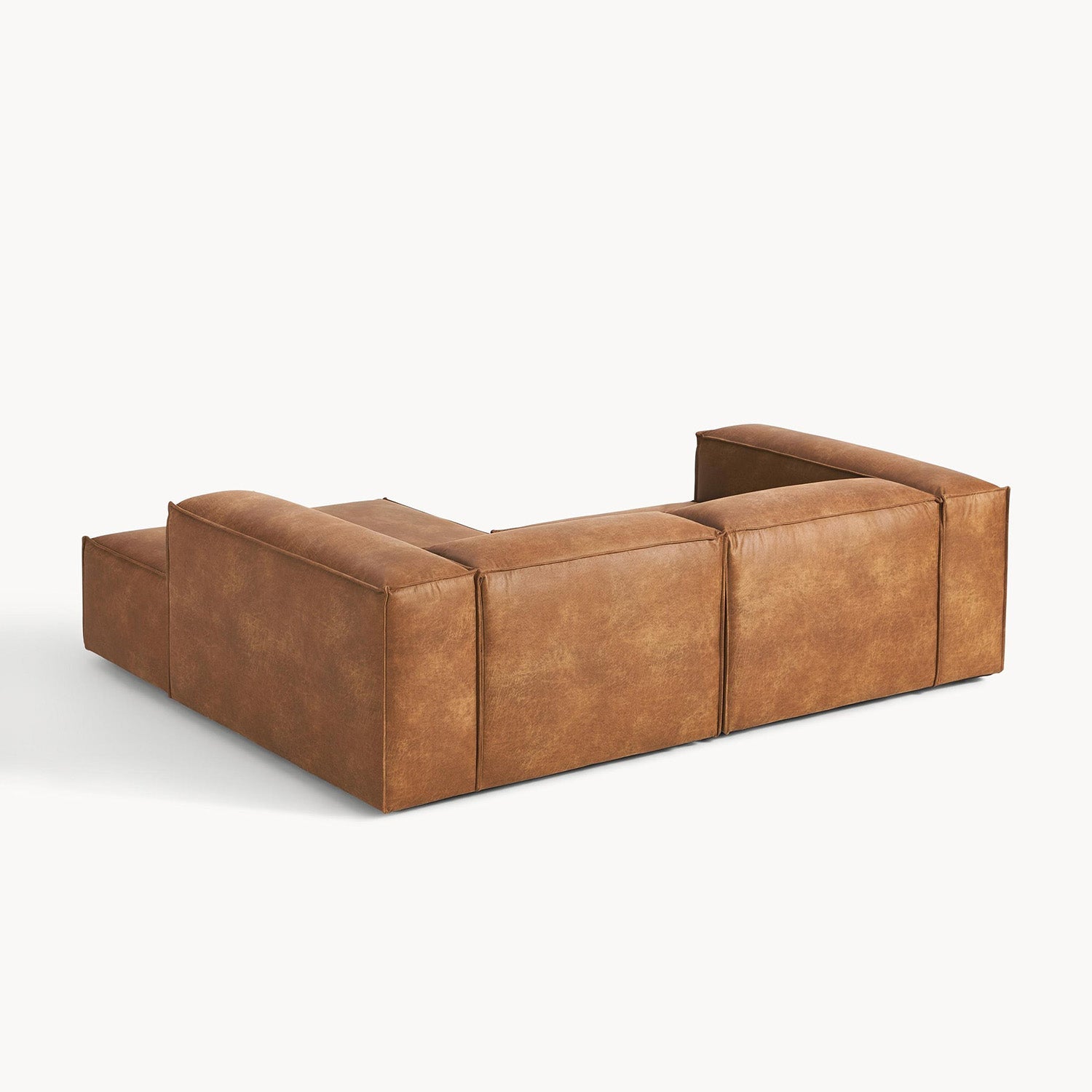 ElegantEdge 2 Seater Comfortable Faux Leather L Shaped Sofa