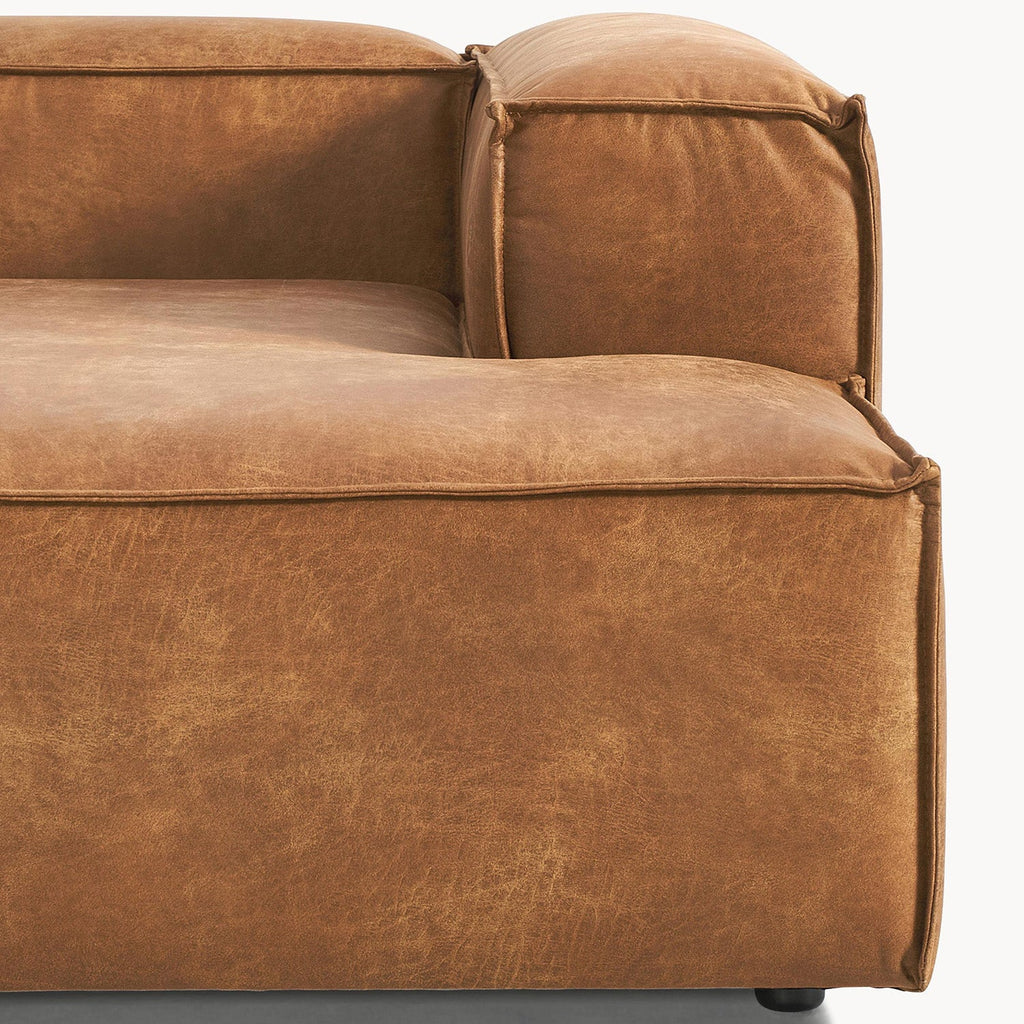 ElegantEdge 2 Seater Comfortable Faux Leather L Shaped Sofa