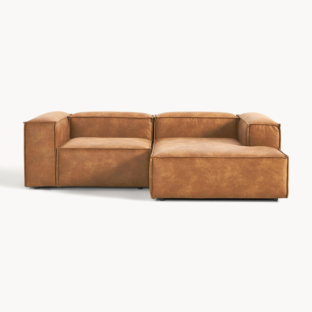 ElegantEdge 2 Seater Comfortable Faux Leather L Shaped Sofa