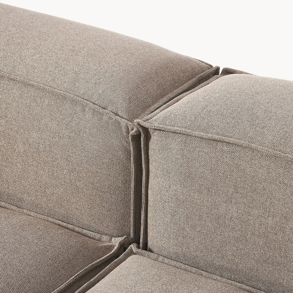 ElegantEdge 3 Seater Mouse Grey L Shaped Sofa