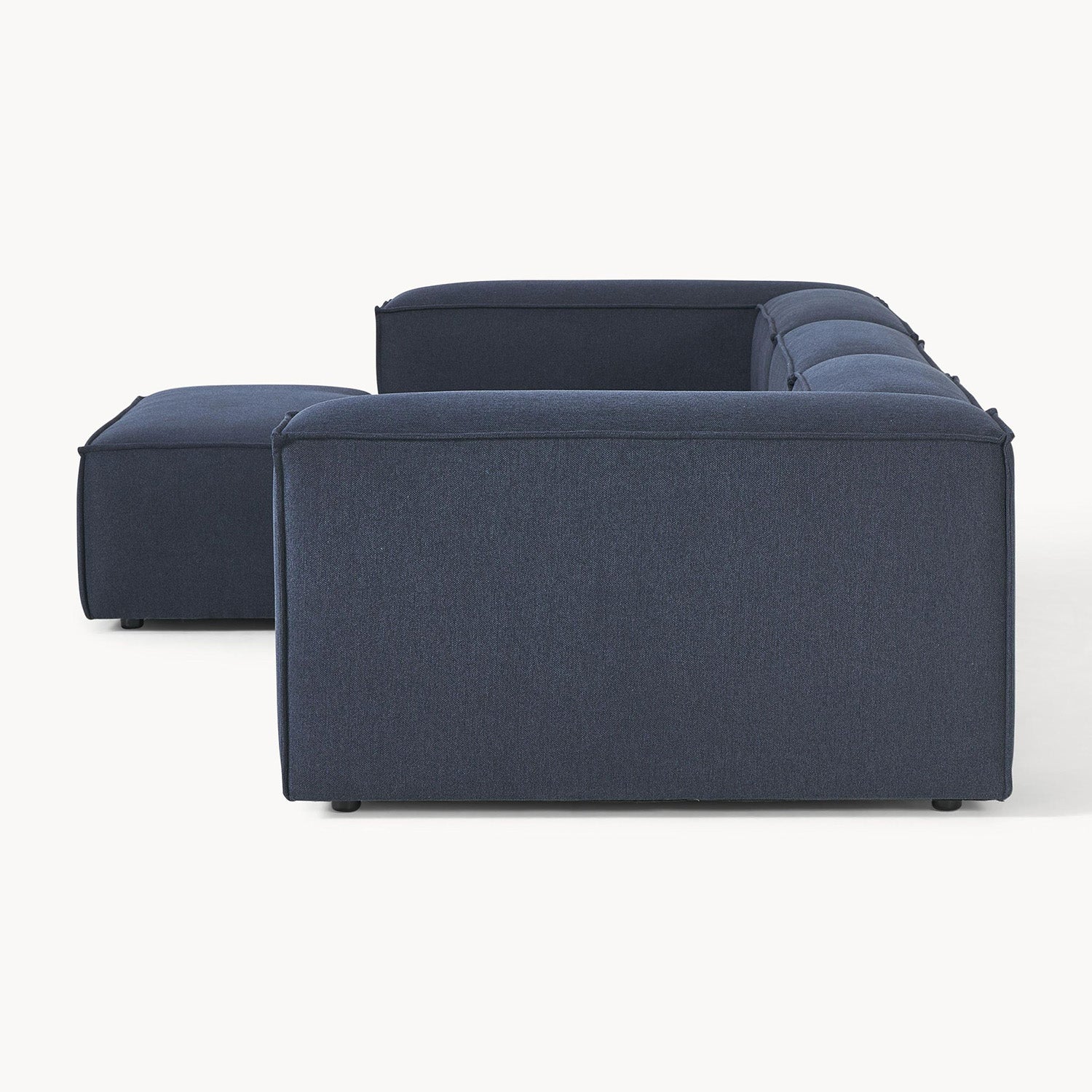 ElegantEdge 3 Seater Navy Blue L Shaped Sofa