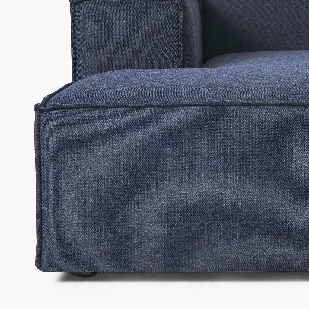 ElegantEdge 3 Seater Navy Blue L Shaped Sofa