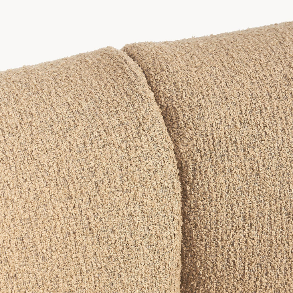 ZenLiving 3 Seater Beige Boucle L Shaped Sofa