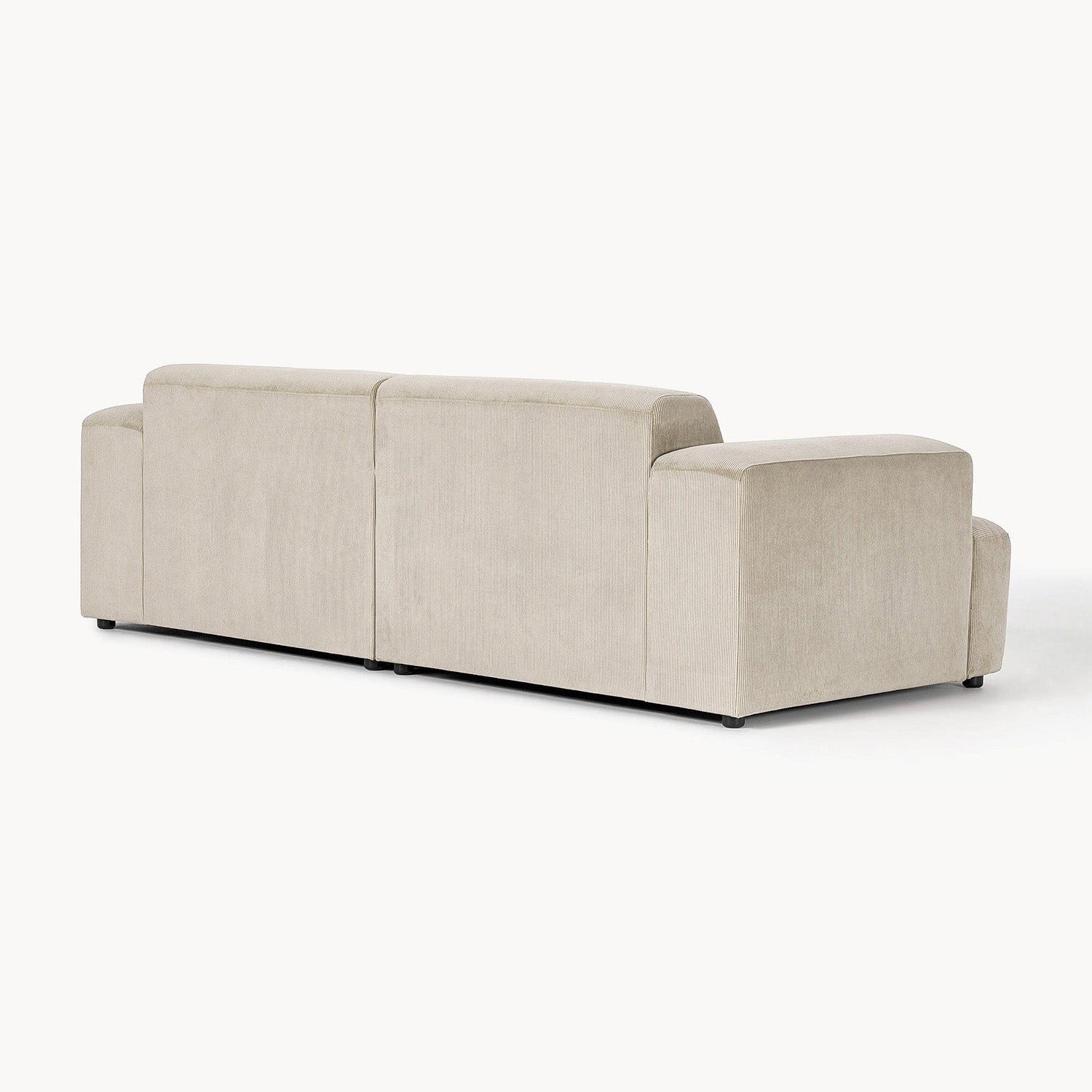 ComfortHaven Corduroy 2 Seater Sofa Beige