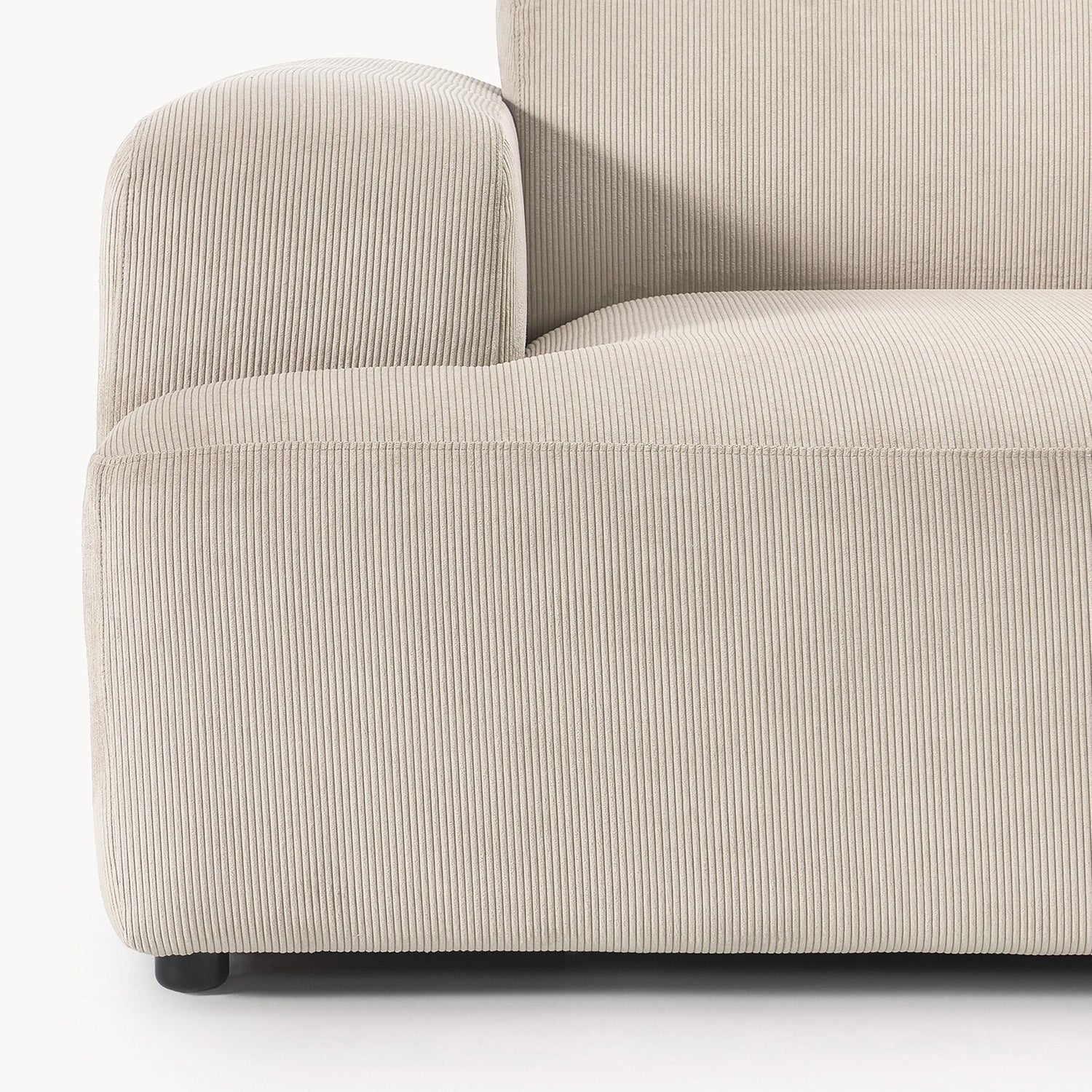 ComfortHaven Corduroy 2 Seater Sofa Beige