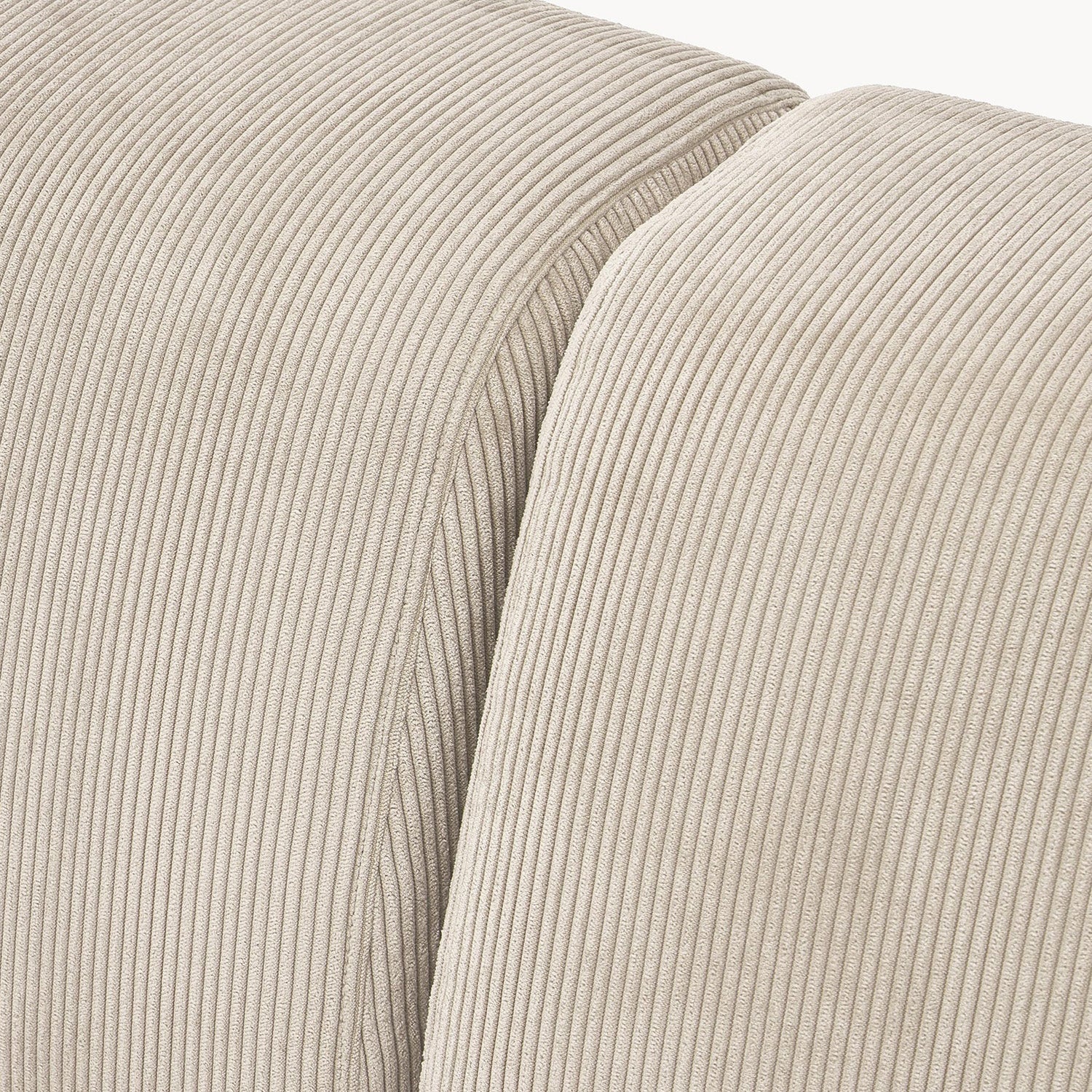 ComfortHaven Corduroy 2 Seater Sofa Beige