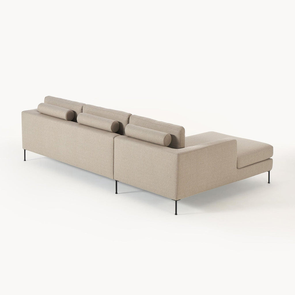 ModernElegance L Shaped 3 Seater Sofa Beige