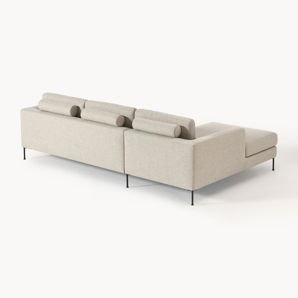 ModernElegance L Shaped 3 Seater Sofa Crème