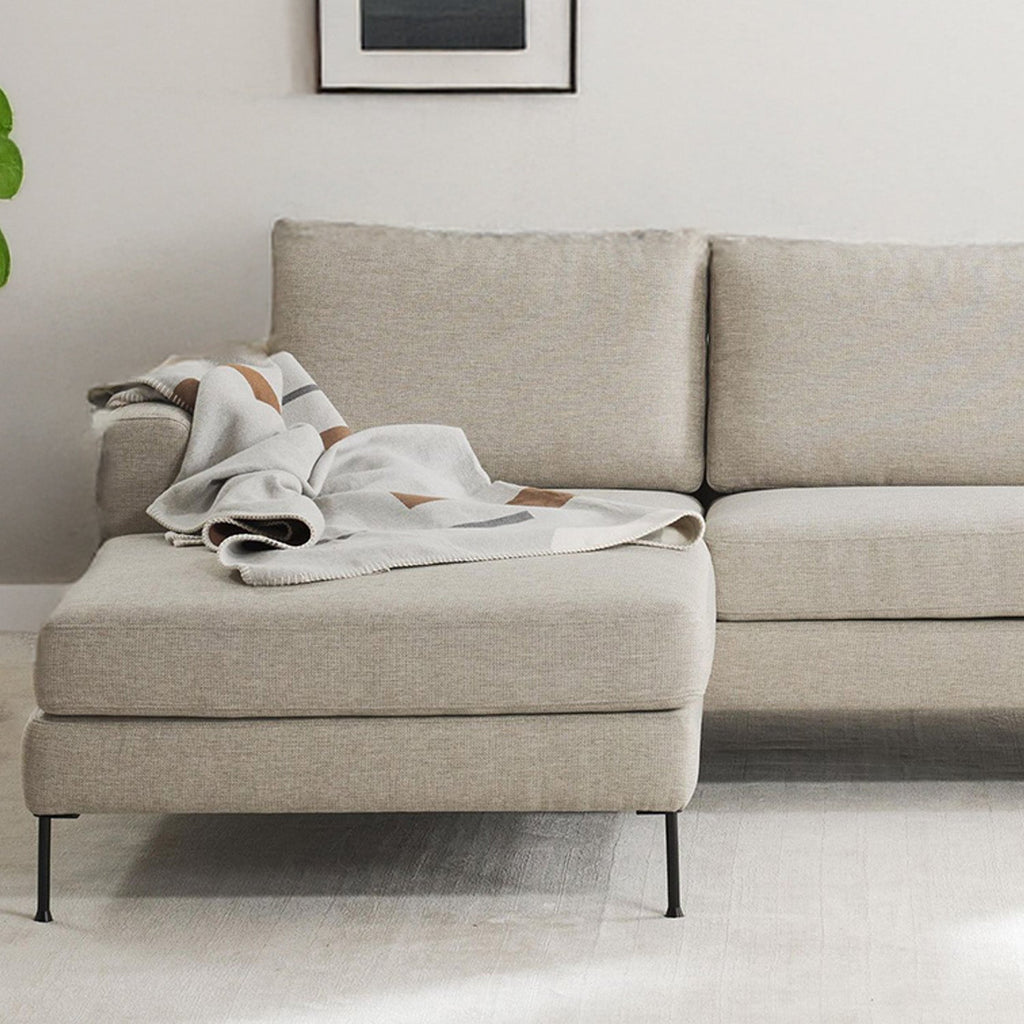 ModernElegance L Shaped 3 Seater Sofa Crème