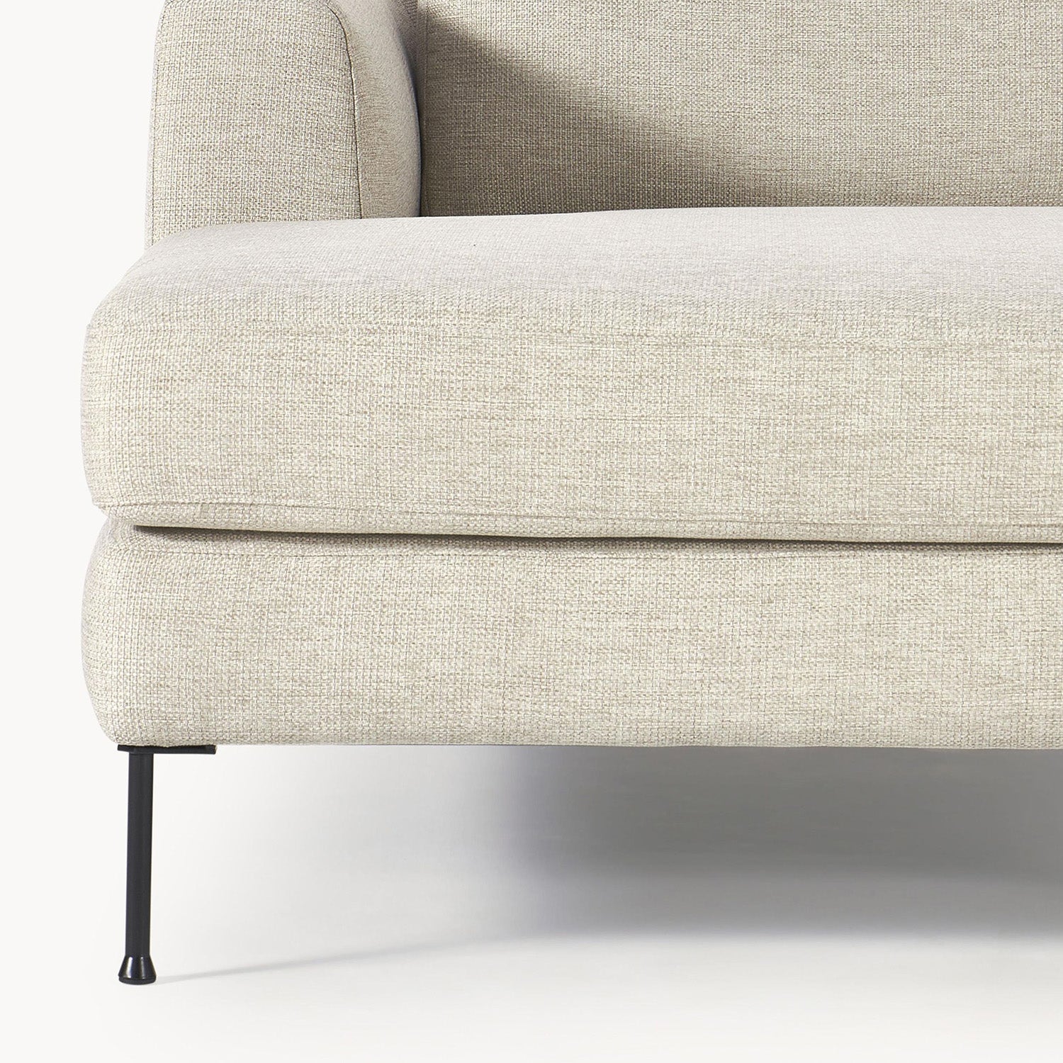 ModernElegance L Shaped 3 Seater Sofa Crème