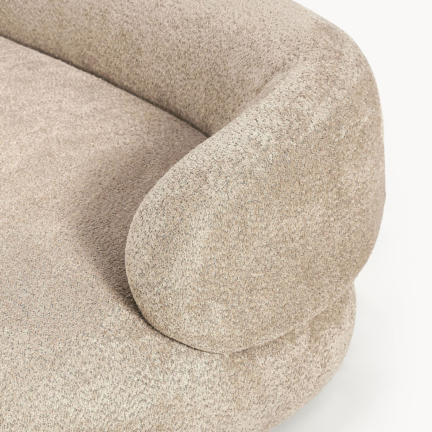 LuxeLounge Boucle 3 Seater Sofa Beige