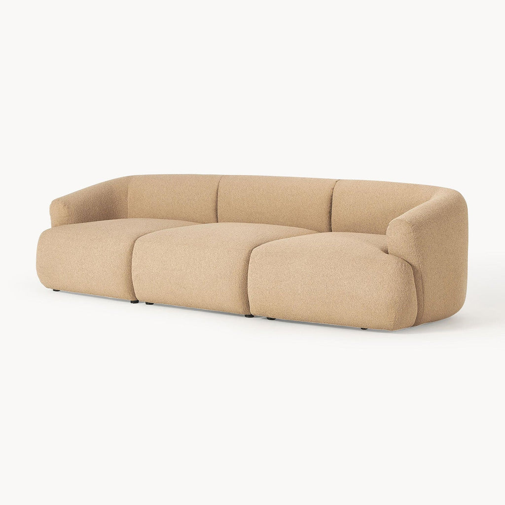 ZenLiving 3 Seater Sofa Boucle Beige