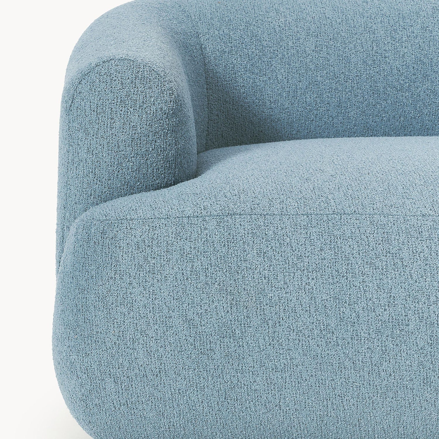 ZenLiving 3 Seater Sofa Boucle Blue