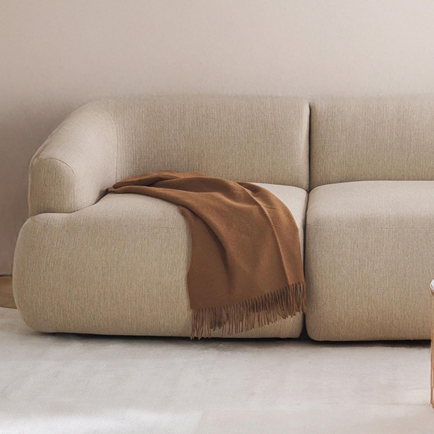 ZenLiving 3 Seater Sofa Beige