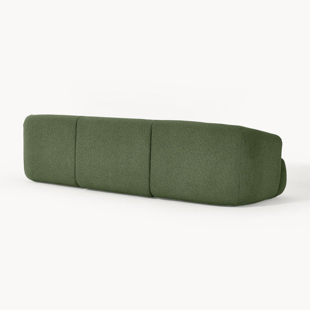 ZenLiving 3 Seater Sofa Boucle Green