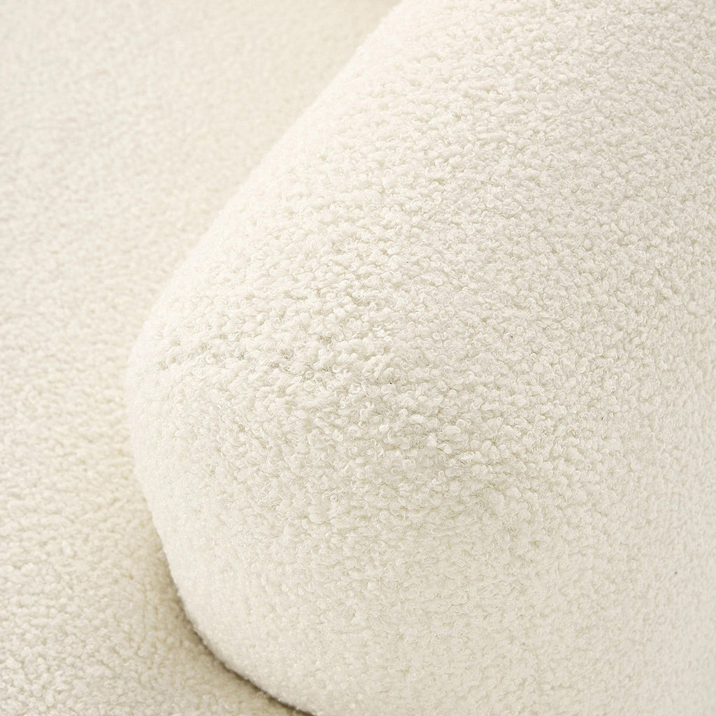 ZenLiving 3 Seater Sofa Boucle Crème