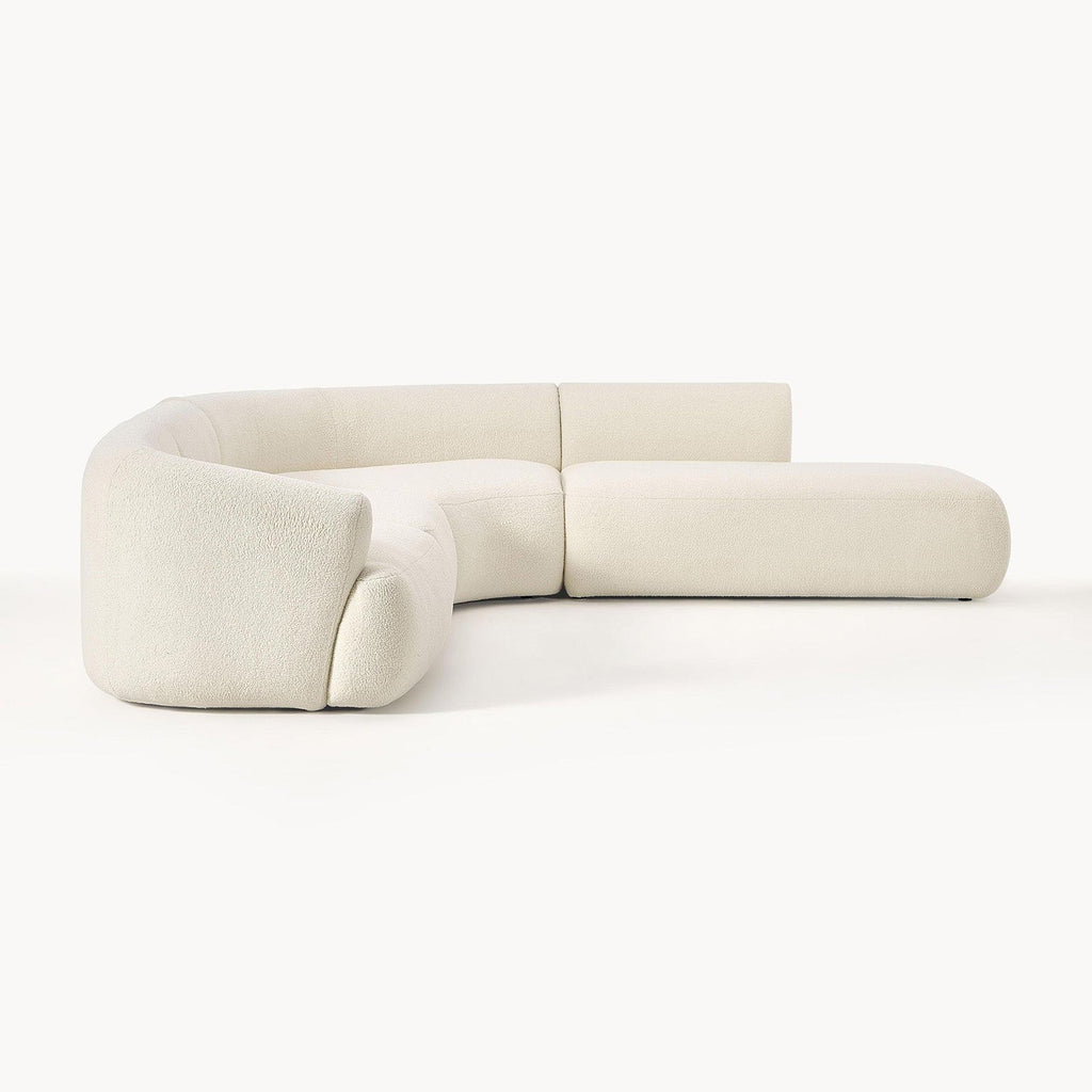 ZenLiving 5 Seater Sofa Boucle Creme