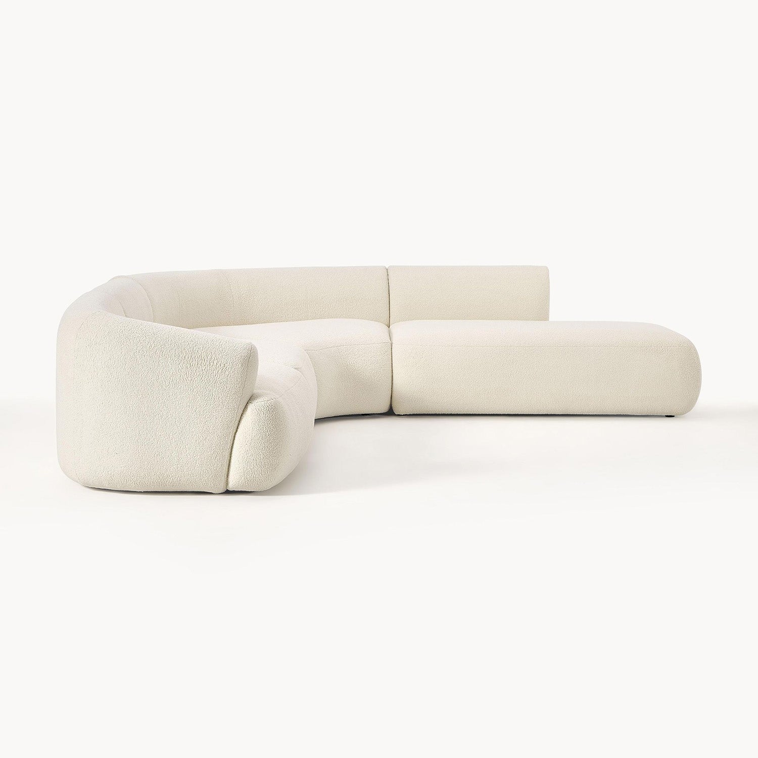 ZenLiving 5 Seater Sofa Boucle Creme