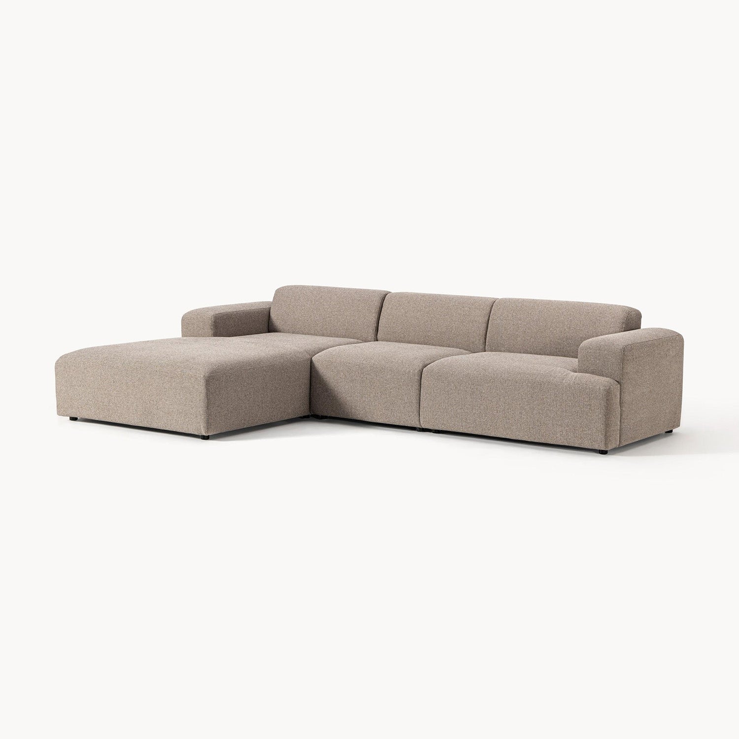 Sophisticated Comfort 3 Seater L Shaped Sofa Beige