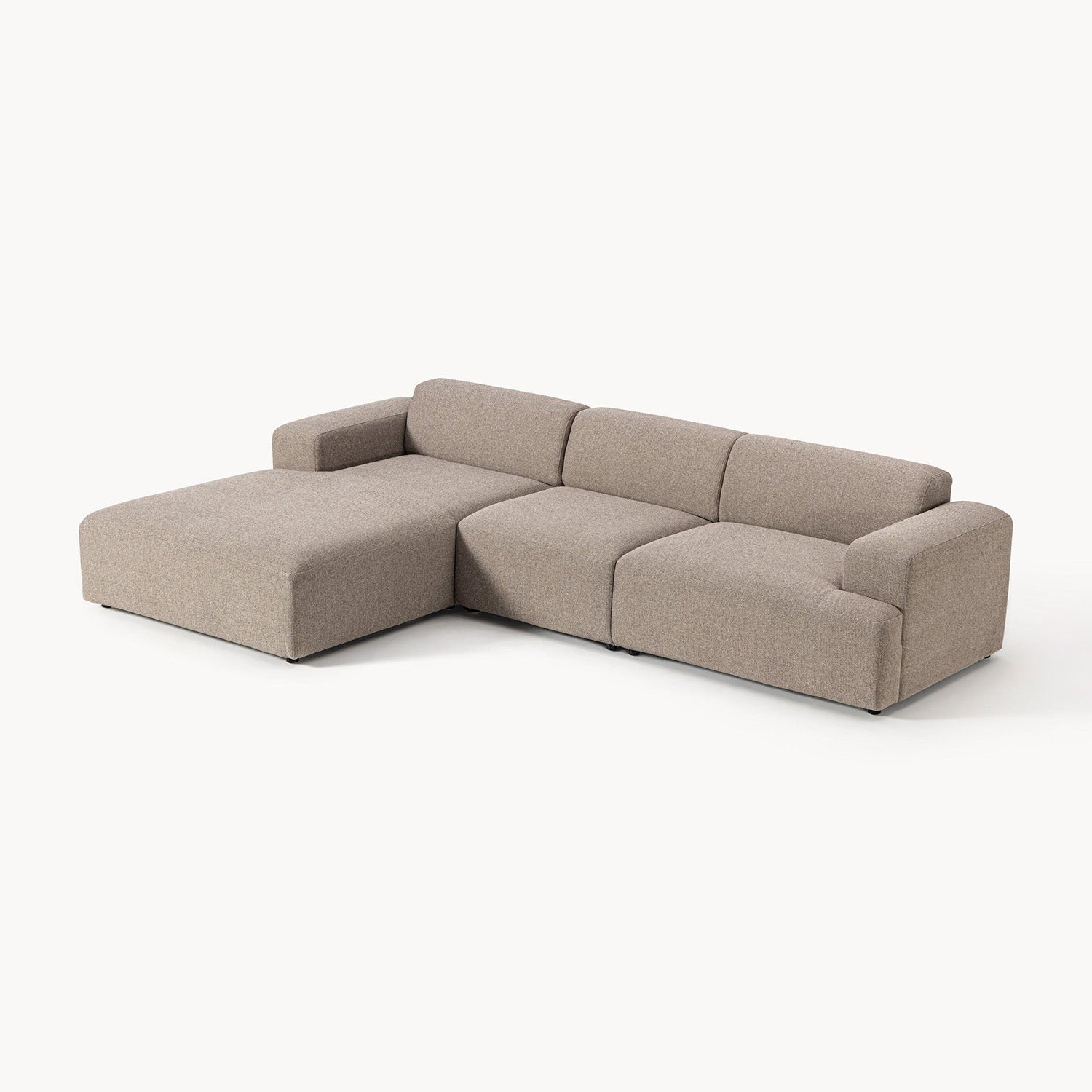 Sophisticated Comfort 3 Seater L Shaped Sofa Beige