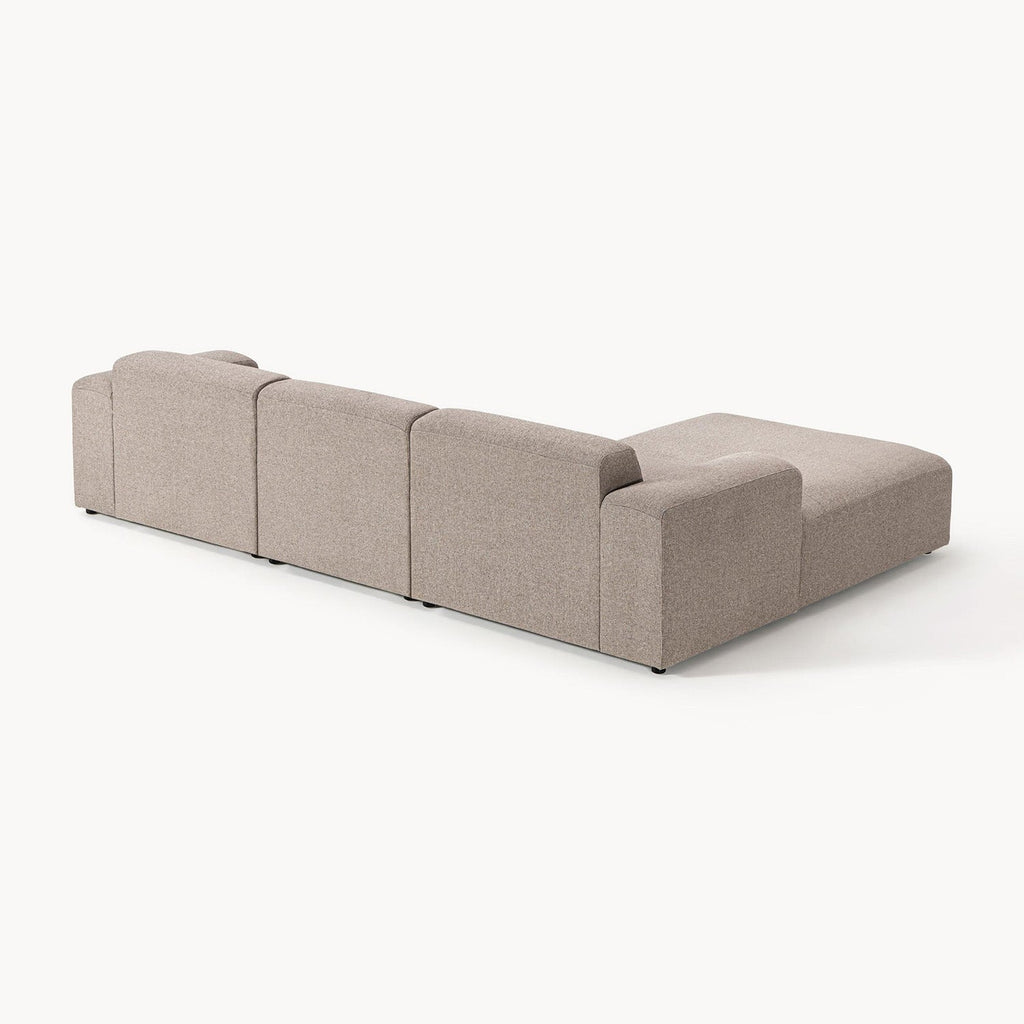 Sophisticated Comfort 3 Seater L Shaped Sofa Beige