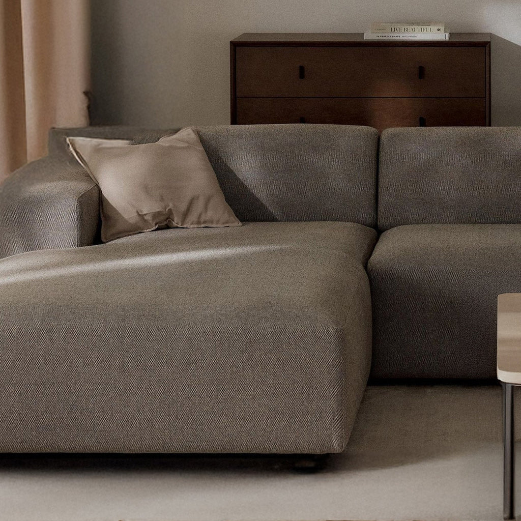 Sophisticated Comfort 3 Seater L Shaped Sofa Beige